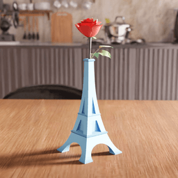 Eiffel Tower Geometric Bud Vase Centerpiece 3d model