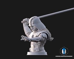 Damaged Darth Vader Bust - Pose 3 - 3D Print Files 3d model