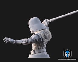 Damaged Darth Vader Bust - Pose 3 - 3D Print Files 3d model
