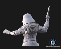 Damaged Darth Vader Bust - Pose 3 - 3D Print Files 3d model