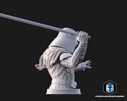 Damaged Darth Vader Bust - Pose 3 - 3D Print Files 3d model