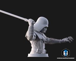 Damaged Darth Vader Bust - Pose 3 - 3D Print Files 3d model