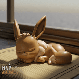 Sleeping Eevee - Pokemon - Model in parts 3d model