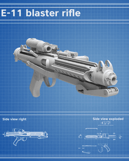 E-11 Blaster - Star Wars 3d model