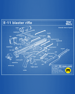 E-11 Blaster - Star Wars 3d model