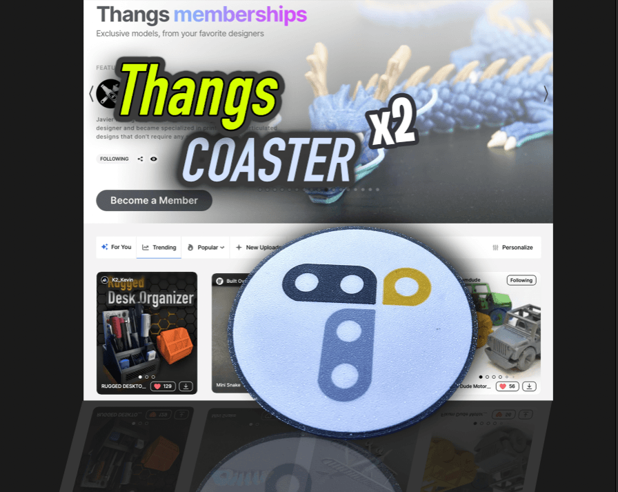 THANGS DRINK COASTER (Spinner) x2 3d model