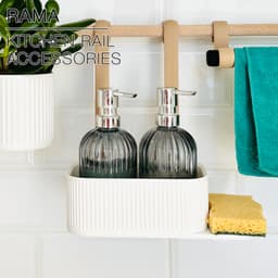 RAMA | Dishsoap and sponge holder for kitchen rail 3d model