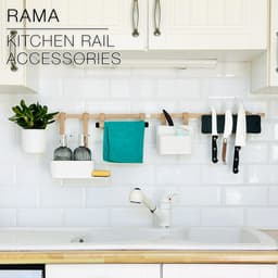 RAMA | Dishsoap and sponge holder for kitchen rail 3d model