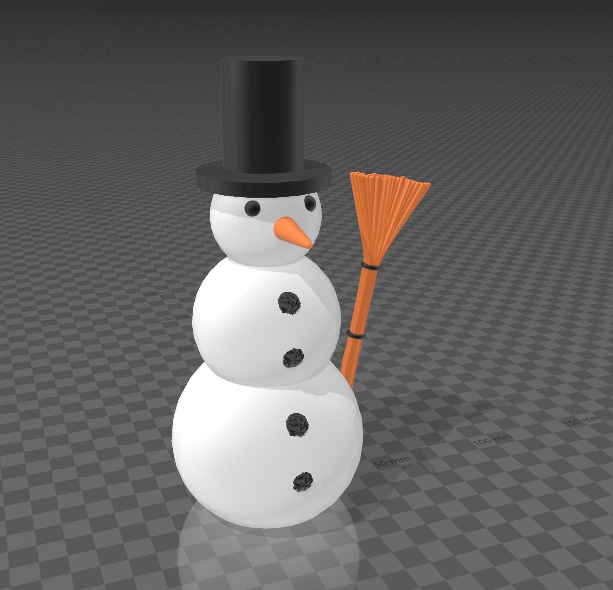 schneemann-snowman 3d model