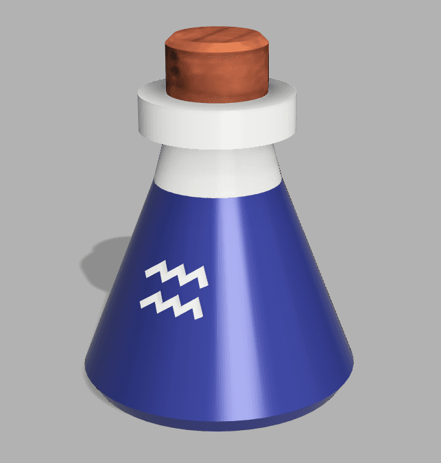 Stash Potion + Keychain (Aquarius) 3d model