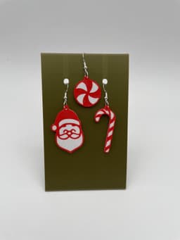Christmas earrings collection 1 3d model