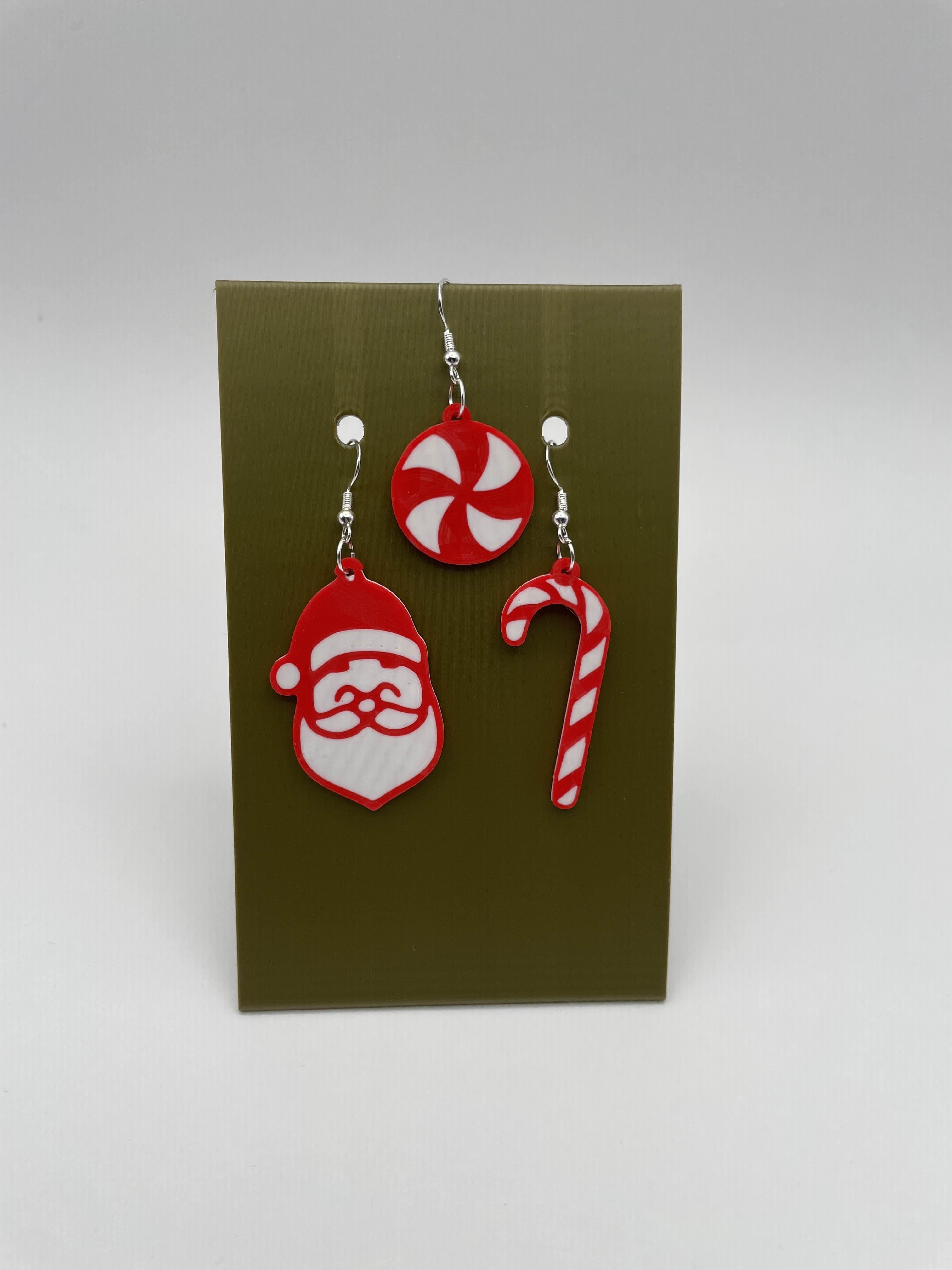 Christmas earrings collection 1 3d model