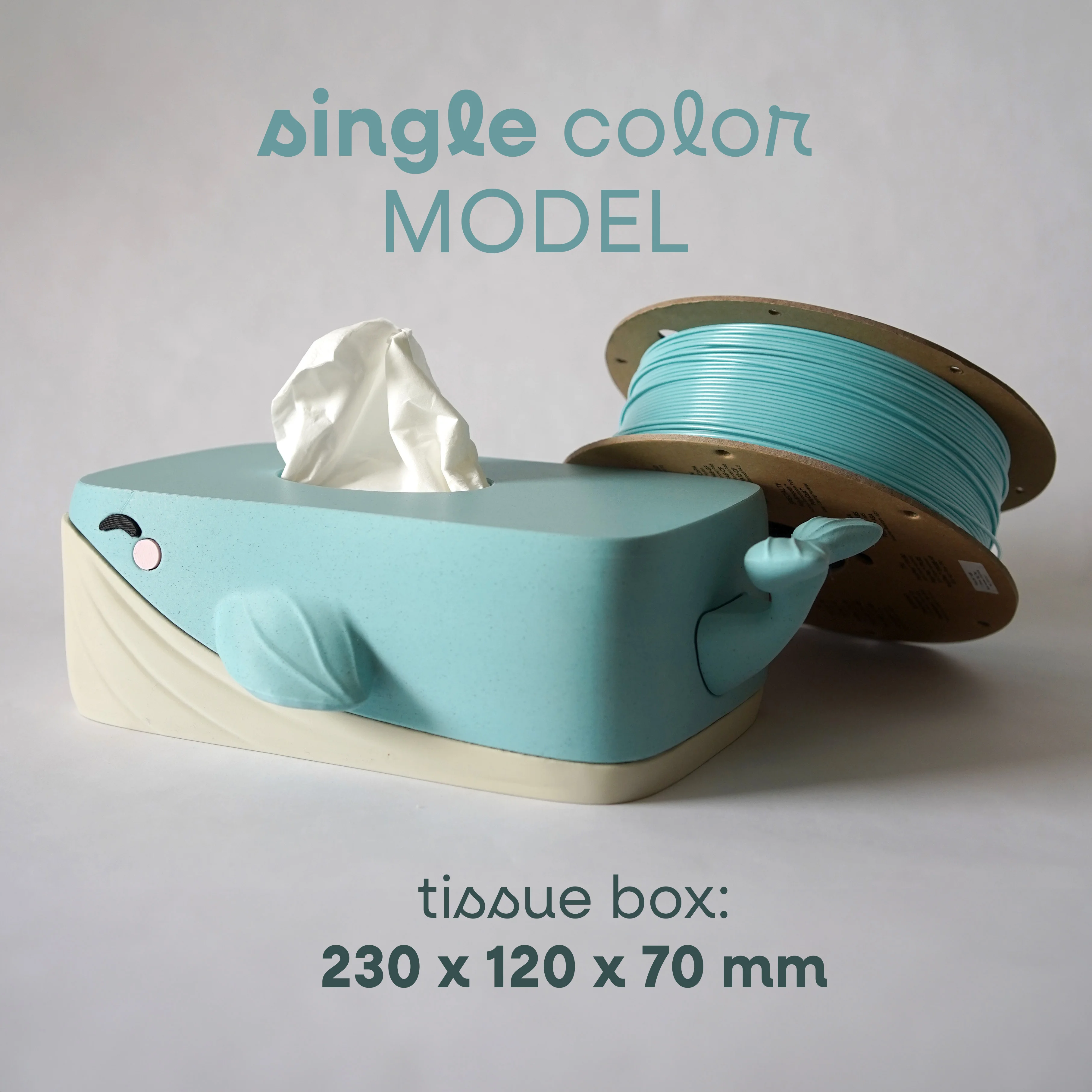 Bubbles the Whale Tissue Box Cover 3d model