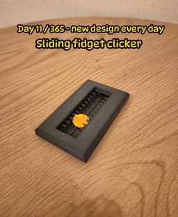 Fidget Slider Clicker Box – Satisfying Sliding & Clicking Desk Fidget 3d model