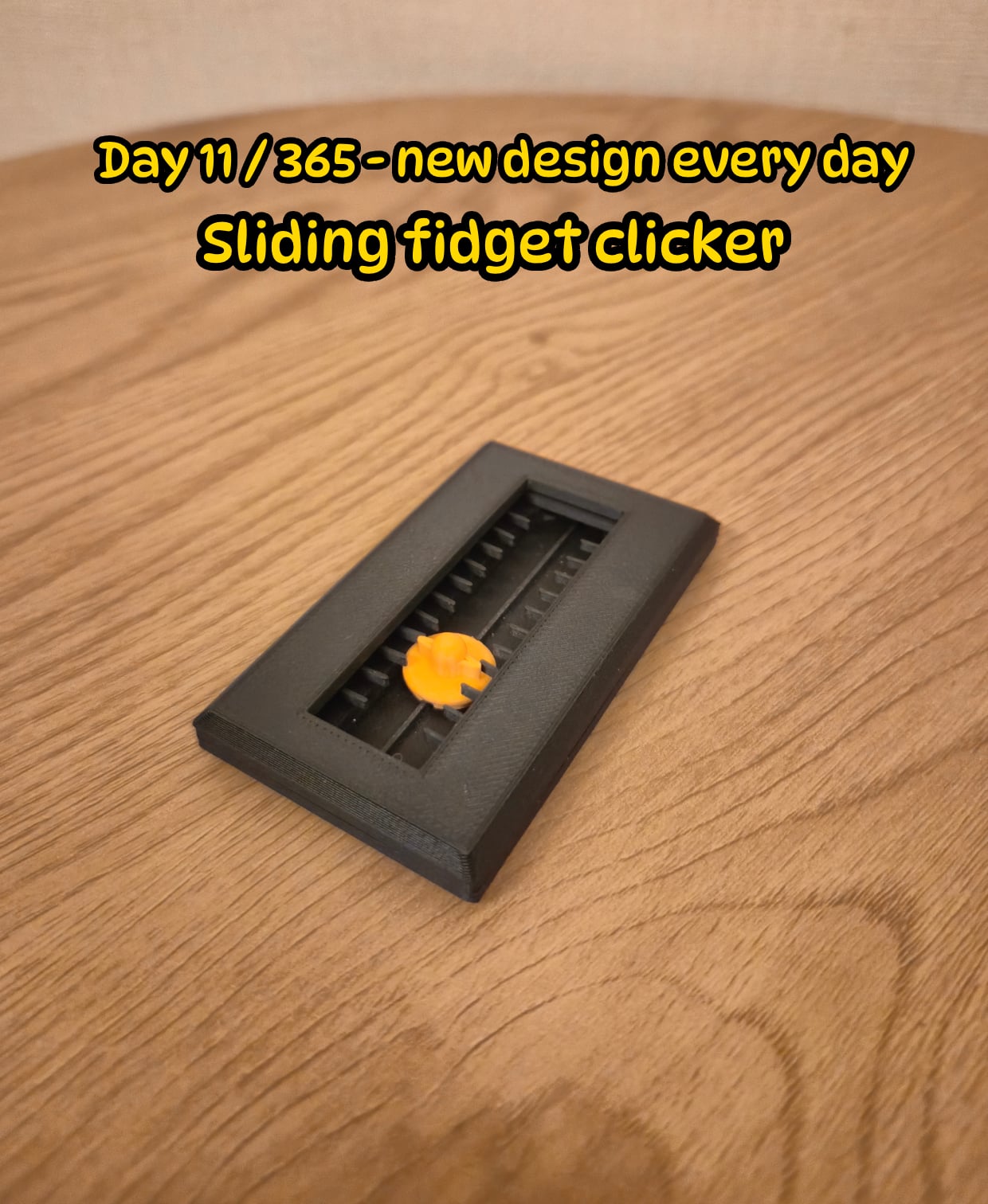 Fidget Slider Clicker Box – Satisfying Sliding & Clicking Desk Fidget 3d model