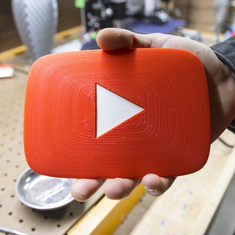 YouTube Play Button Pegboard Logo // Peg Anything 3d model