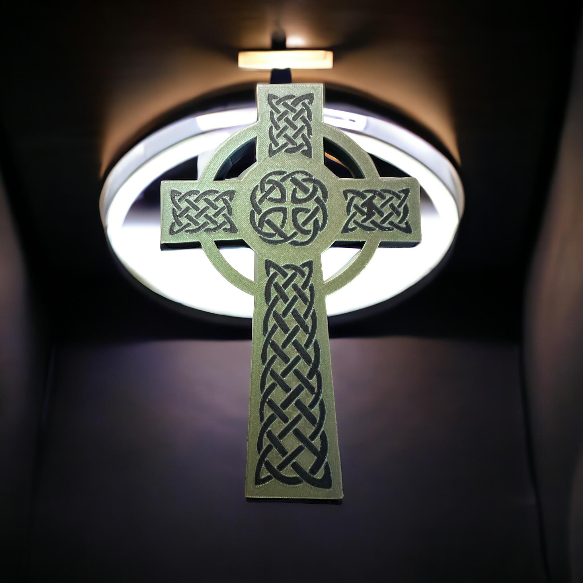 IRISH CELTIC CATHOLIC CROSS - EASTER - 2 COLOR, MMU 3d model