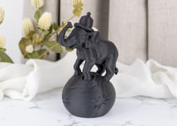 Circus Elephant Figurine - Cute Animal Sculpture 3d model