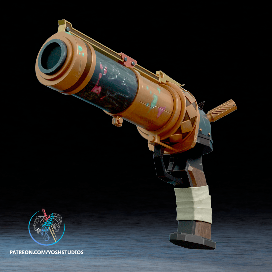 Jinx Pistol 3D Printer STL File 3d model
