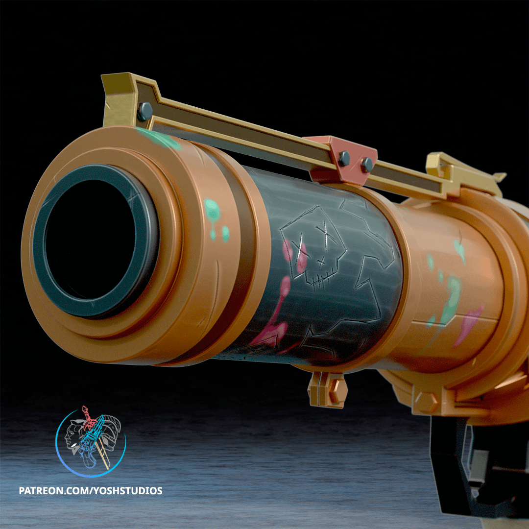 Jinx Pistol 3D Printer STL File 3d model