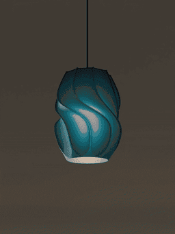 Lúmina Wave Pendant Lamp – Universal Socket Fit, No Supports Needed 3d model