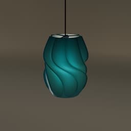 Lúmina Wave Pendant Lamp – Universal Socket Fit, No Supports Needed 3d model