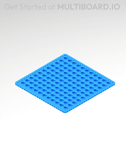 12x12 MU - Point Hole MU - MultiBoard Plate 3d model