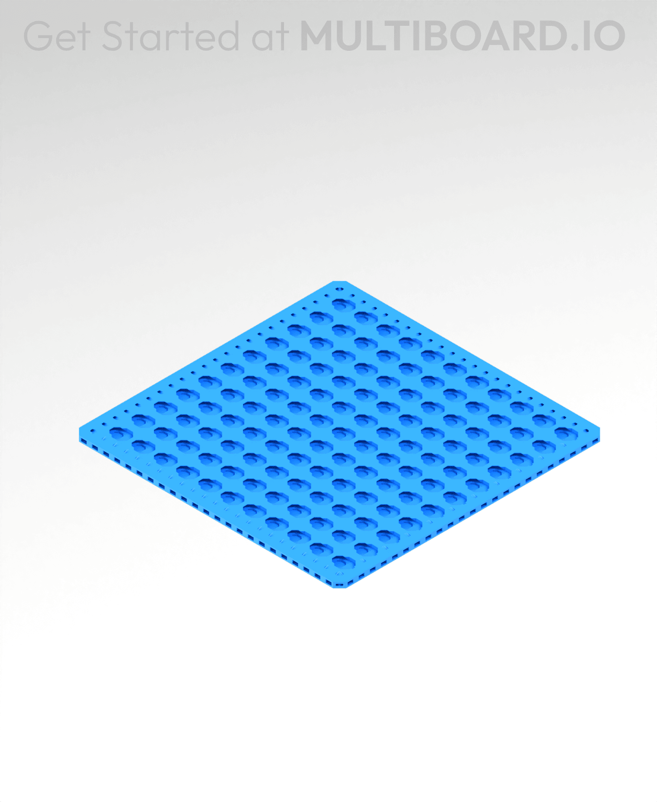 12x12 MU - Point Hole MU - MultiBoard Plate 3d model