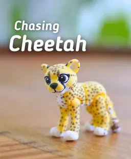 Chasing Cheetah - Articulated Fidget Cheetah - Ludo Flexy 3d model