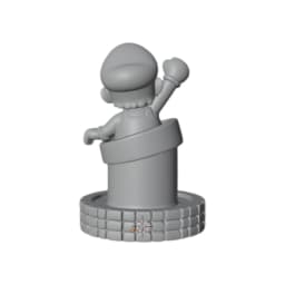 Super Mario STL File – Mario Pipe Jump 3D Print – Nintendo Scene Figurine 3d model