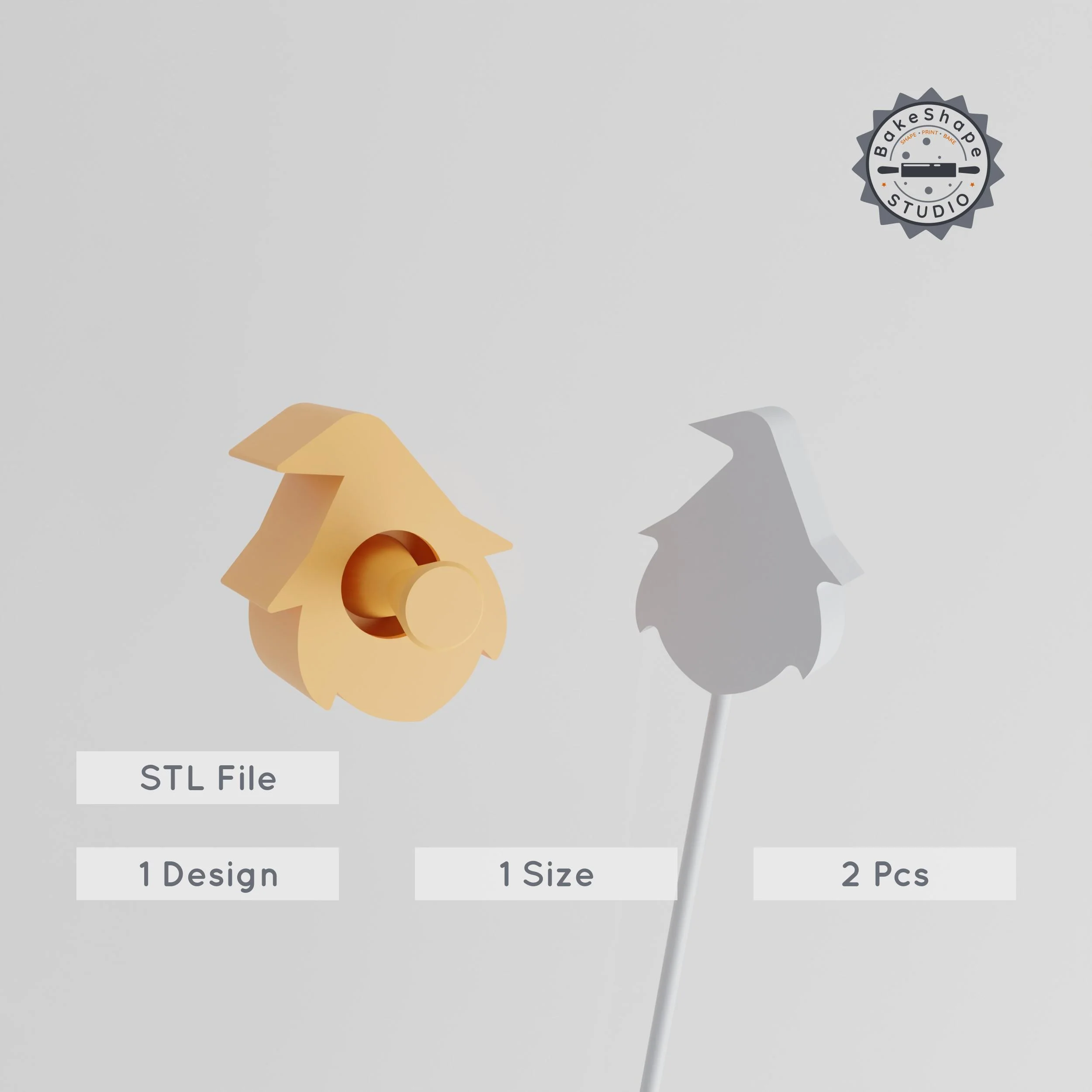 Wizard Cake Pop Mold Set, Magic Sorcerer Design, Fairy Tale Mage, Fantasy Enchanter, 3D Print STL File PRODUCT_1241 3d model
