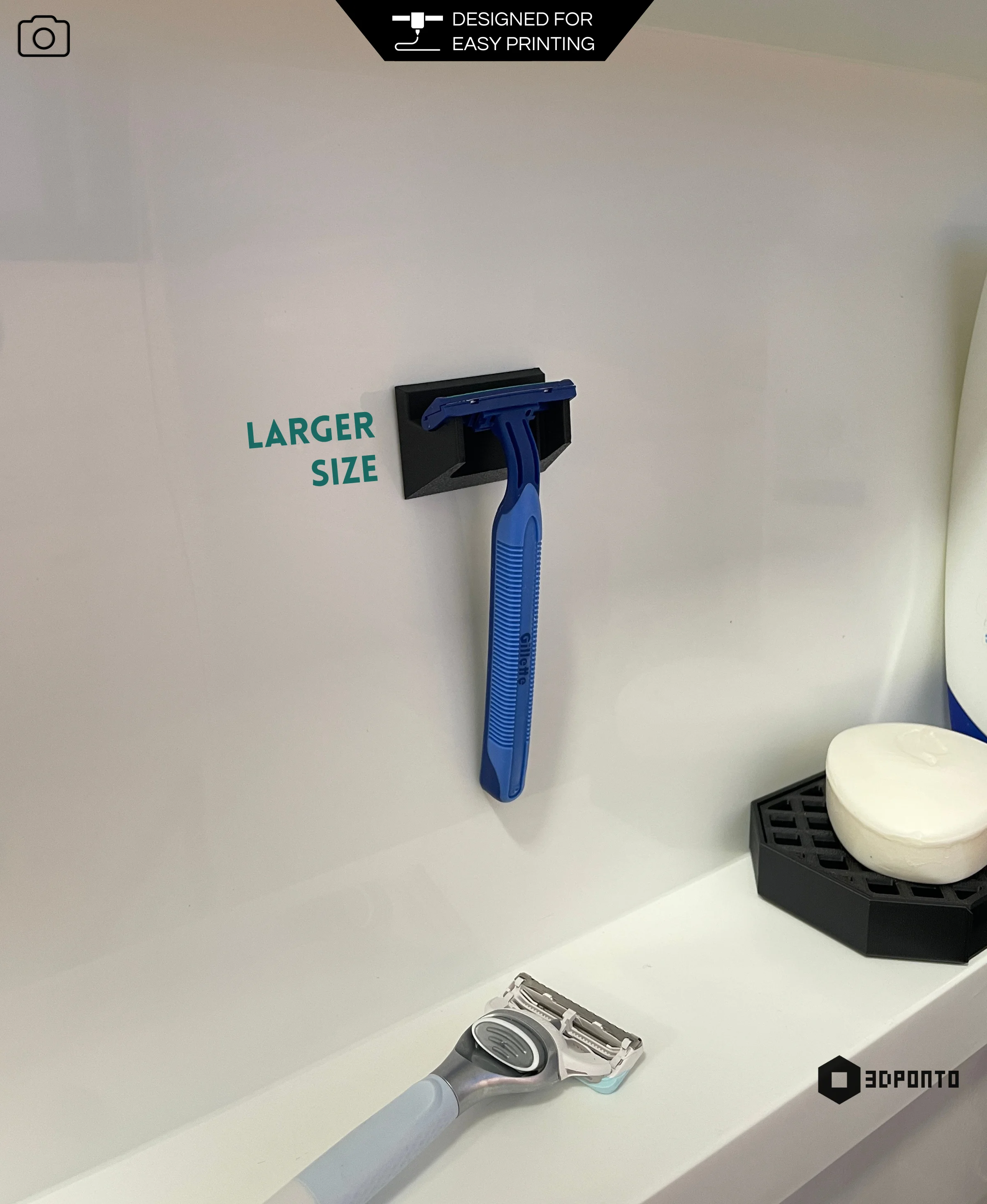 Gillette Razor Wall Holder 3d model