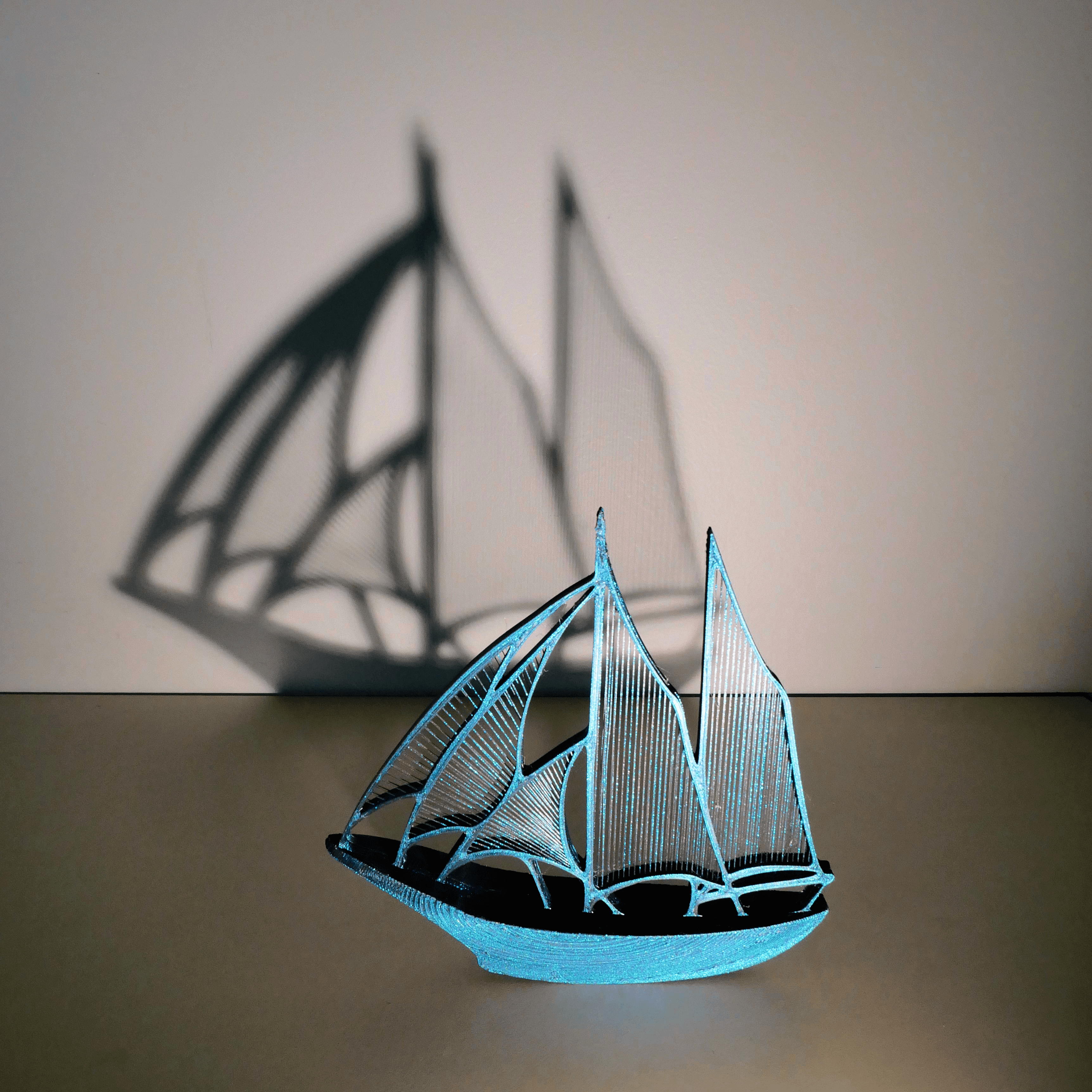 String Schooner Model 3d model