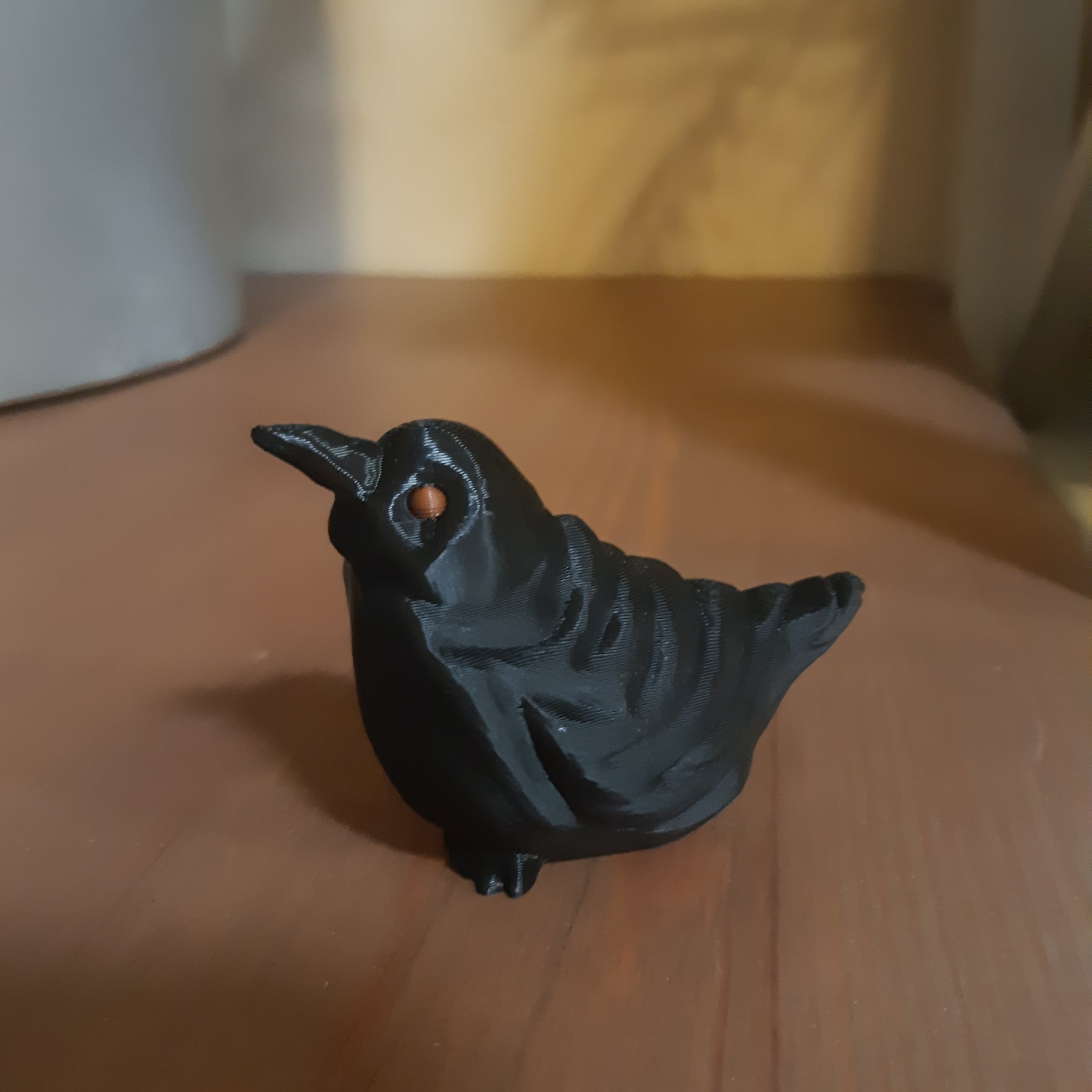 Carved Raven - Simple Miniature Statue - Support Free 3d model
