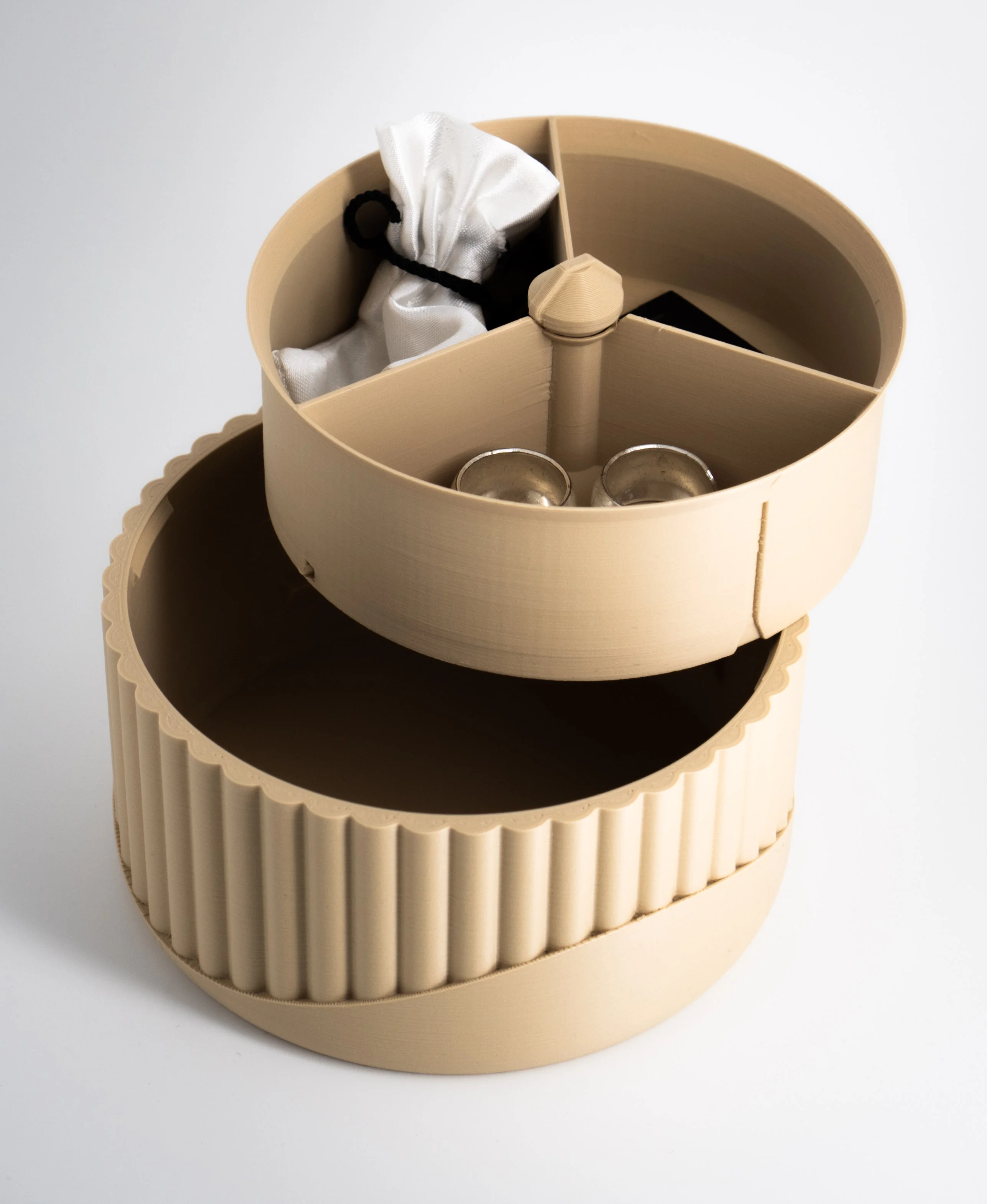 Dual Secret Jewelry Box 3D Print File | Storage Box Model "Aurelia" | Two Hidden Containers 3d model