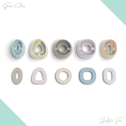 Donut Shapes Polymer Clay Cutter Package, 5 Models, 2 Cutter Version, 5 Sizes Included, No: 866 3d model