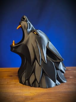 Wall Mounted Wolf Dice Tower 3d model