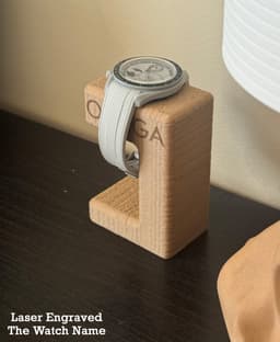 Wood Watch Stand - Single Watch Holder 3d model