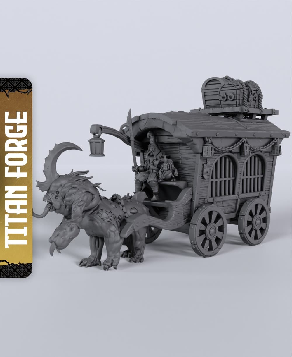 Carnival Cart - With Free Dragon - 5e DnD Inspired for RPG and Wargamers 3d model