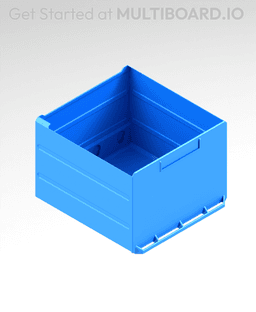 4x3x4 LU - Labelled - Magnetic - Simple Multibin Drawer 3d model
