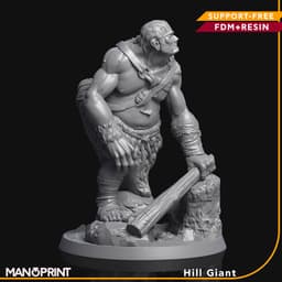 Hill Giant, Fantasy Miniature 3d model