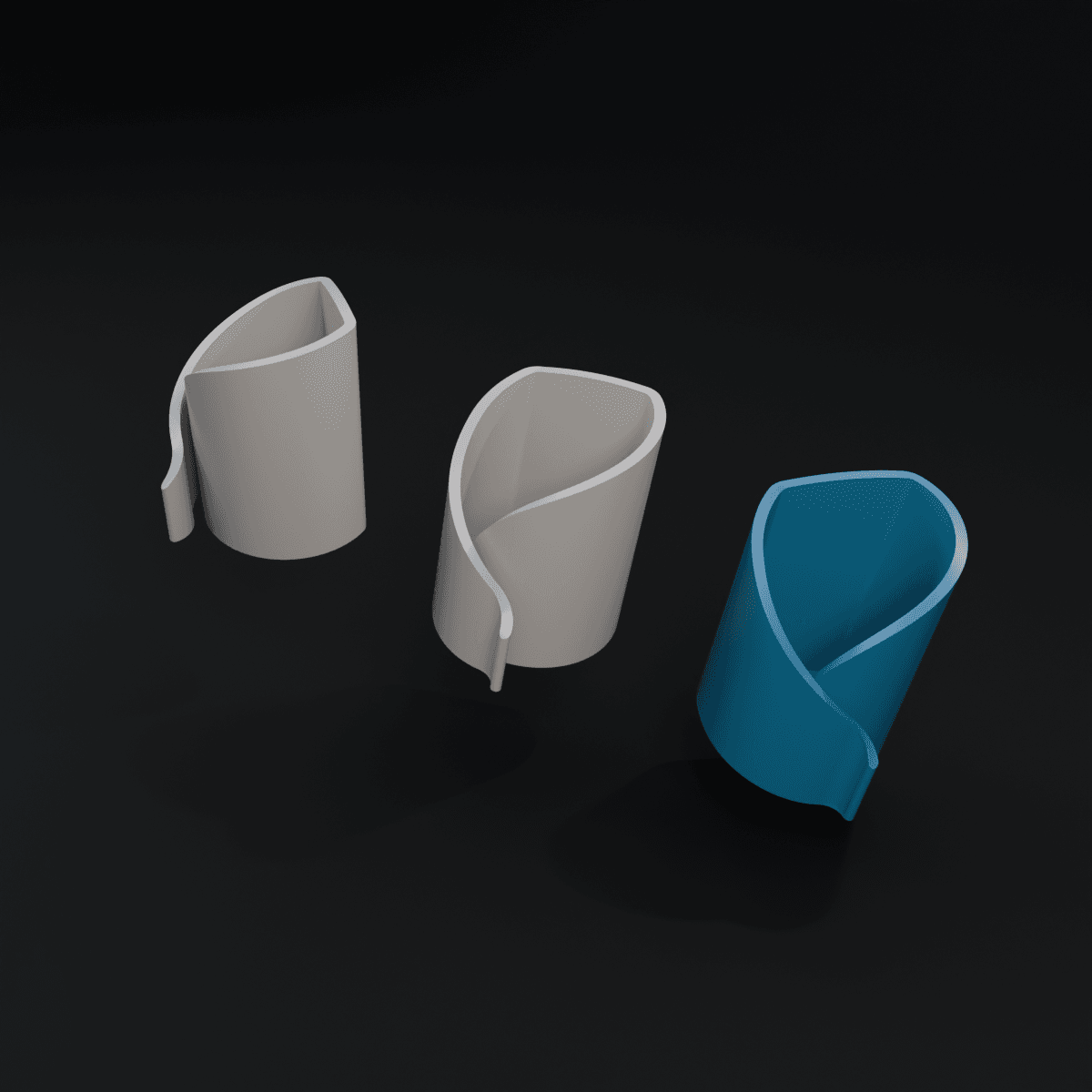 Wall mounted scroll-like holder 3d model