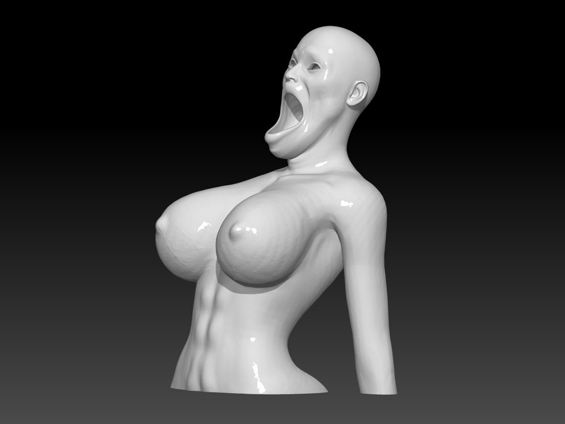 big mouth woman 3d model