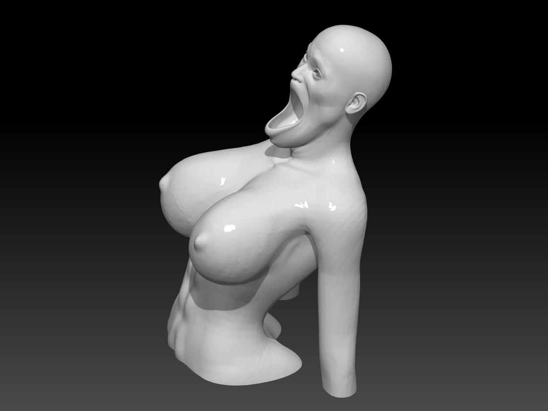 big mouth woman 3d model