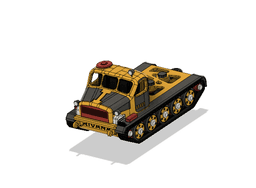 Yellow Artillery Tractor Chassis 3d model