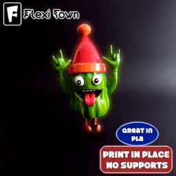 Flexi Print-in-Place Happy Cactus 3d model