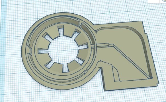 Ender3 cooler fan ring old fan and baffel.stl 3d model