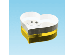 Fluffy Hearts Lo G, nestable box (v3) 3d model
