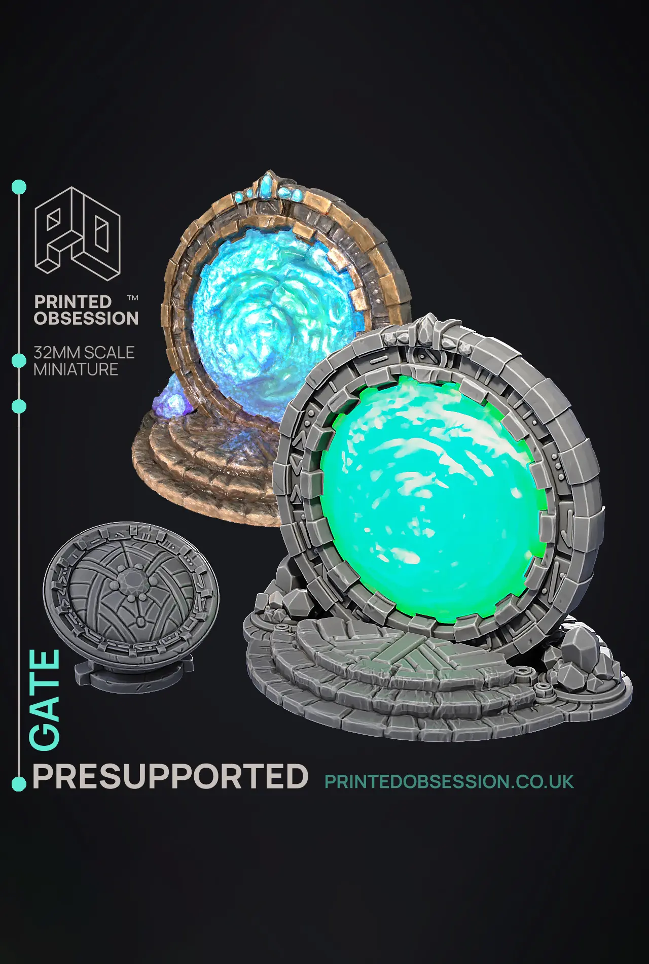 Gate - Enviroment Prop - Court of Anubis - PRESUPPORTED - Illustrated and Stats - 32mm scale 3d model
