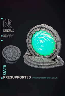 Gate - Enviroment Prop - Court of Anubis - PRESUPPORTED - Illustrated and Stats - 32mm scale 3d model